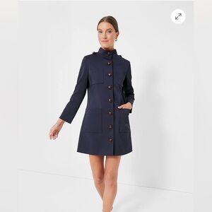 Tuckernuck Navy Buttoned Darcy Dress Size S